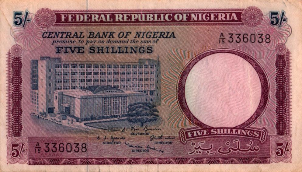 Nigeria 5 1967 VF+ P-6
